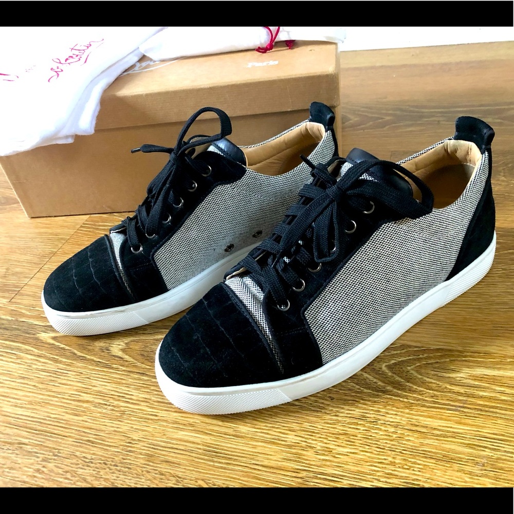 Christian Louboutin Orlato Flat Crosta Red Bottoms sneakers low tops